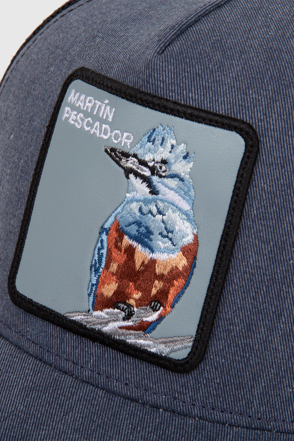 Jockey MartÍn Pescador Algodón Orgánico Azul Lavado Parche Celeste - Imagen 8