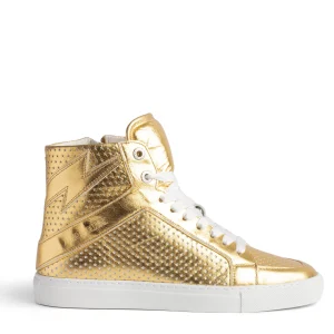 Sneakers High Flash Vintage Metal Glow