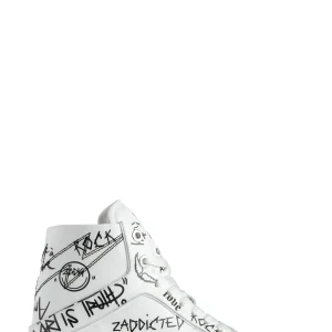 Sneakers High Flash Calfskin Blanco