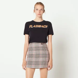 Falda corta estampada