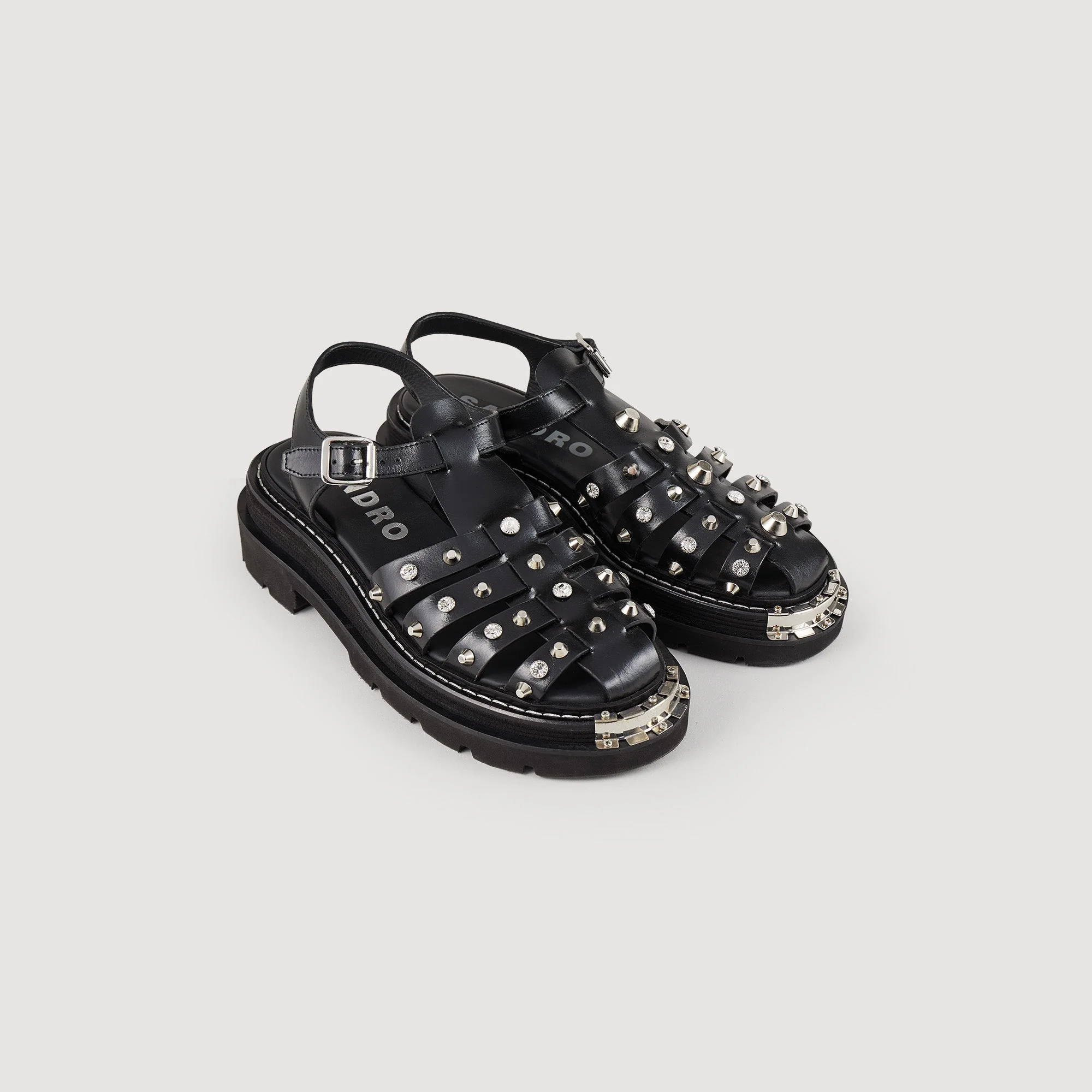 Sandalias Olys de piel con tachuelas - Imagen 3