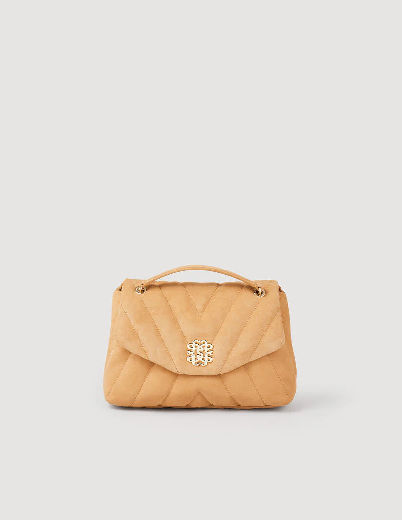 Bolso Mila de ante acolchado