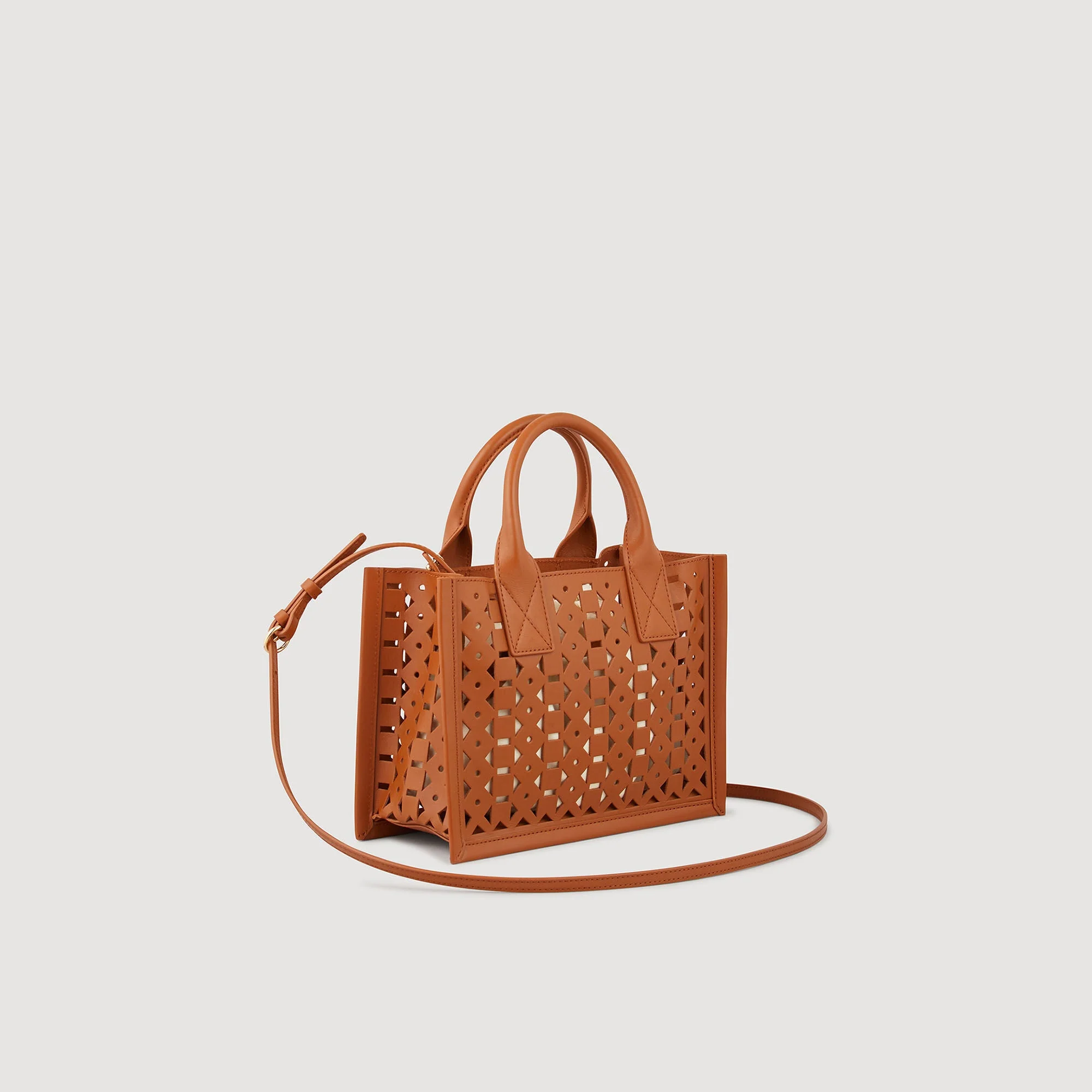 Bolso pequeño kasbah de cuero perforado - Imagen 3