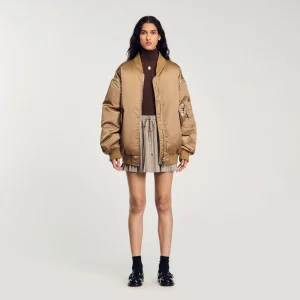 Cazadora bomber de raso