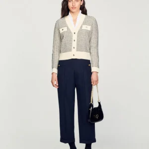 Cárdigan de punto de rayas