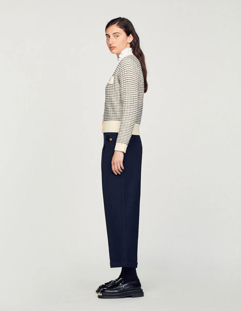 Cárdigan de punto de rayas - Imagen 4