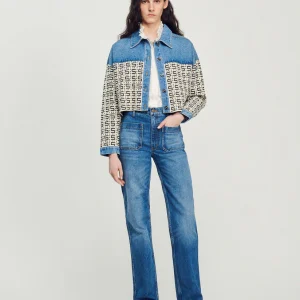 Cárdigan corto de denim