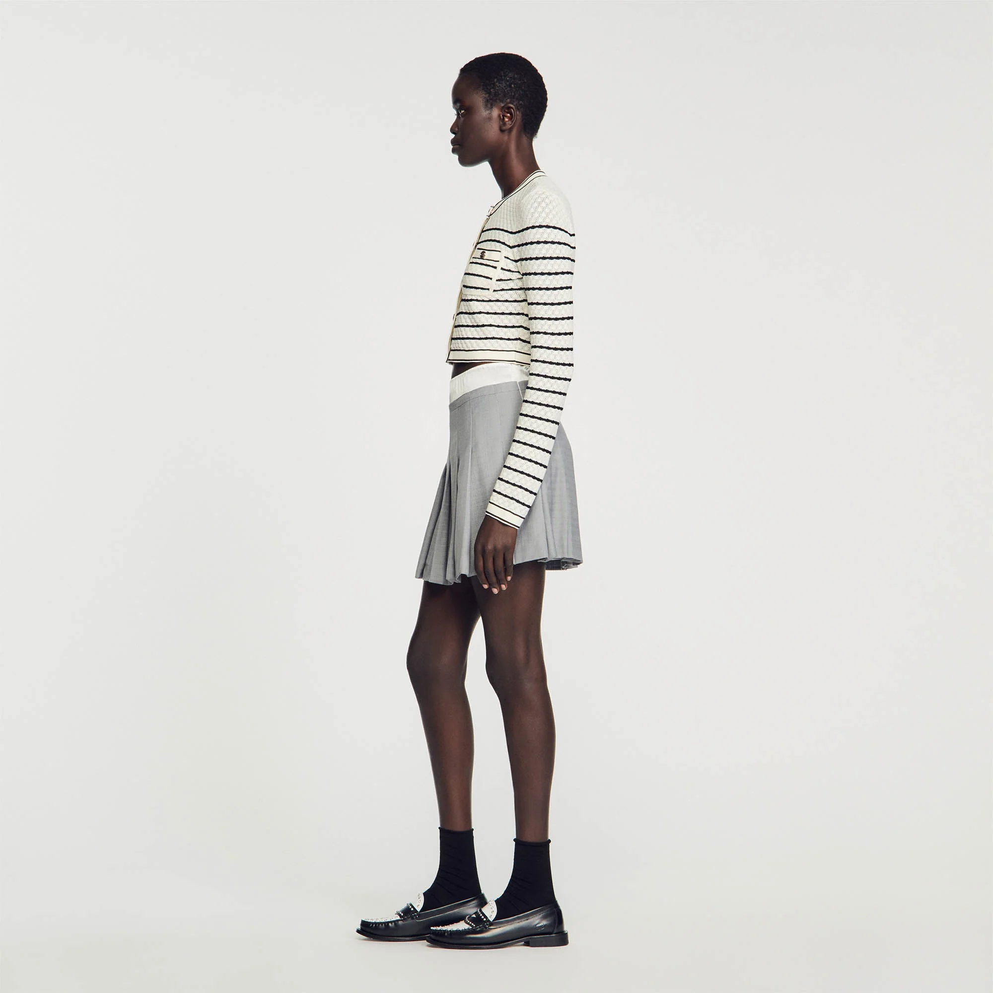 Cardicoat corto de rayas - Imagen 4