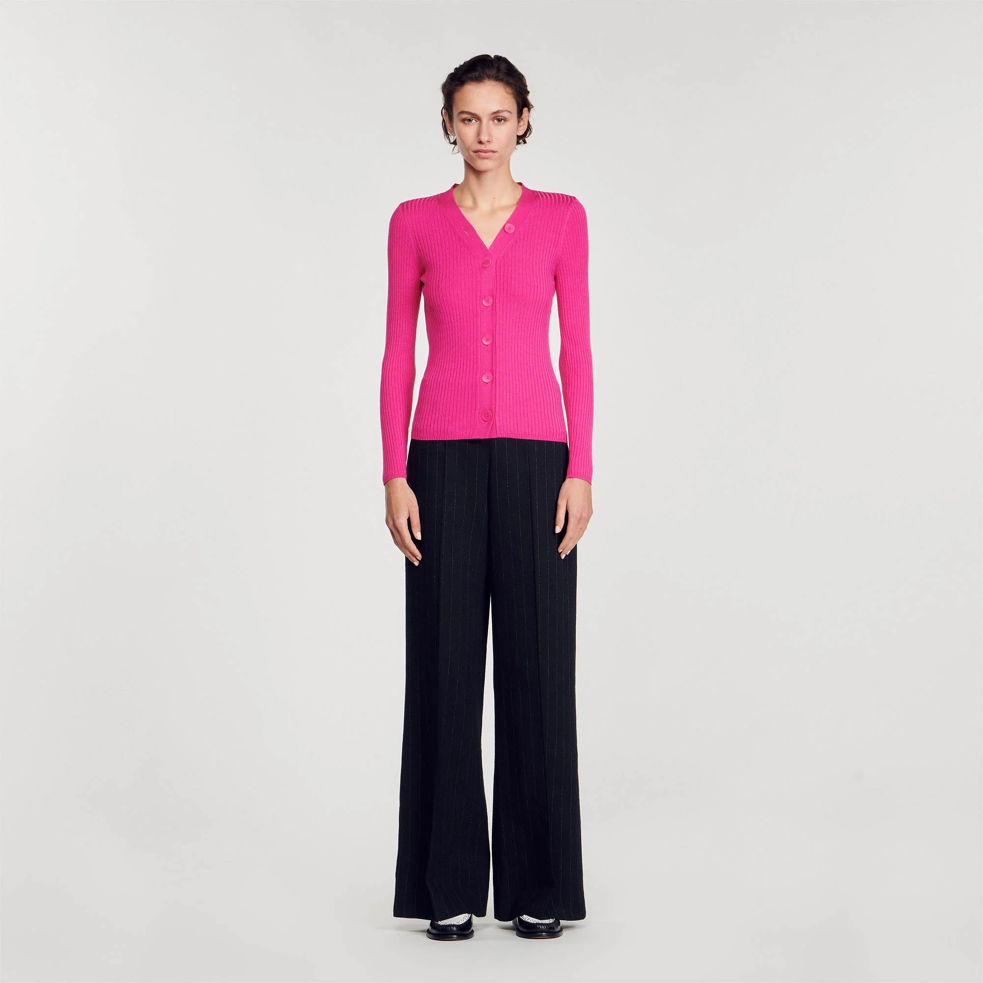 Cárdigan de punto de canalé