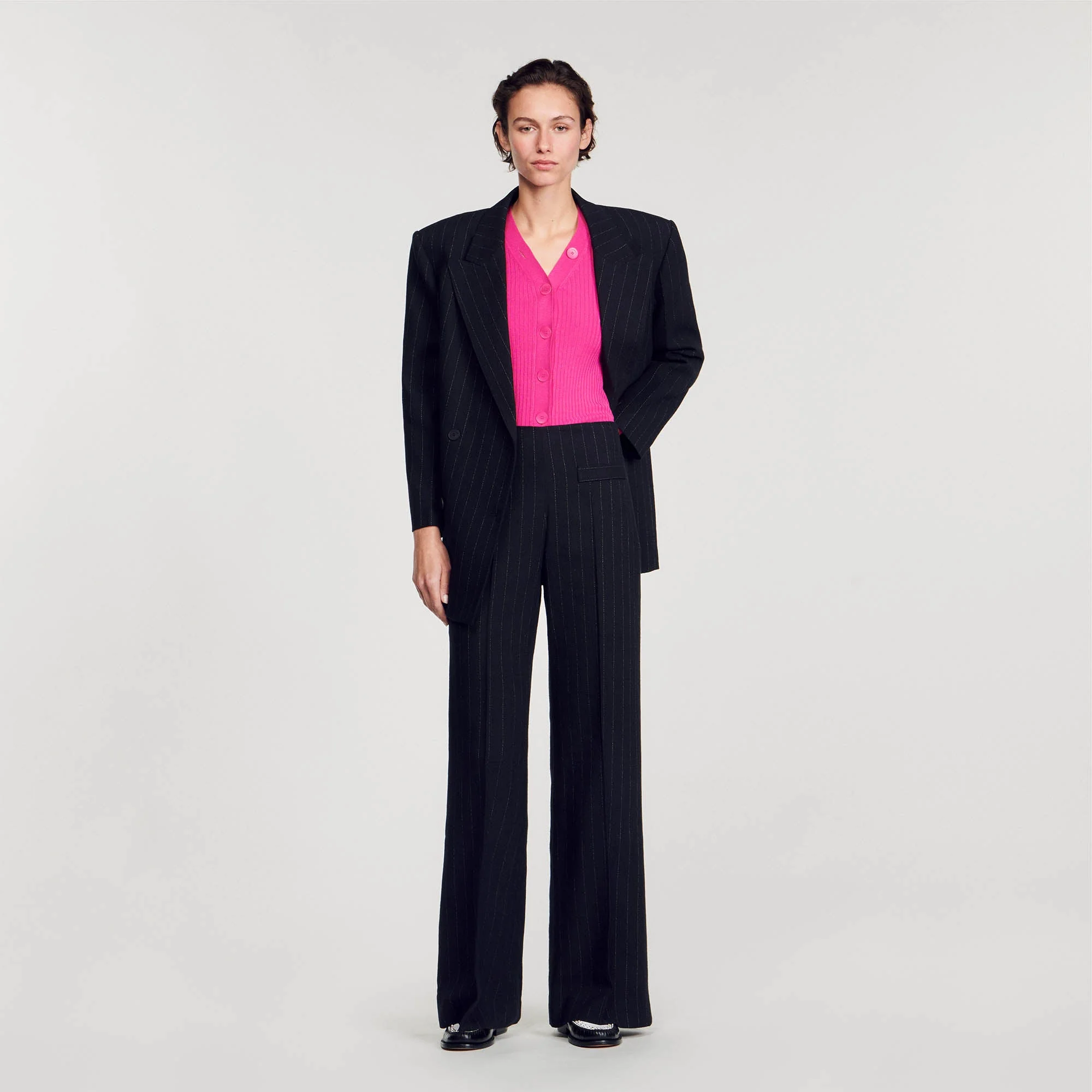 Cárdigan de punto de canalé - Imagen 7