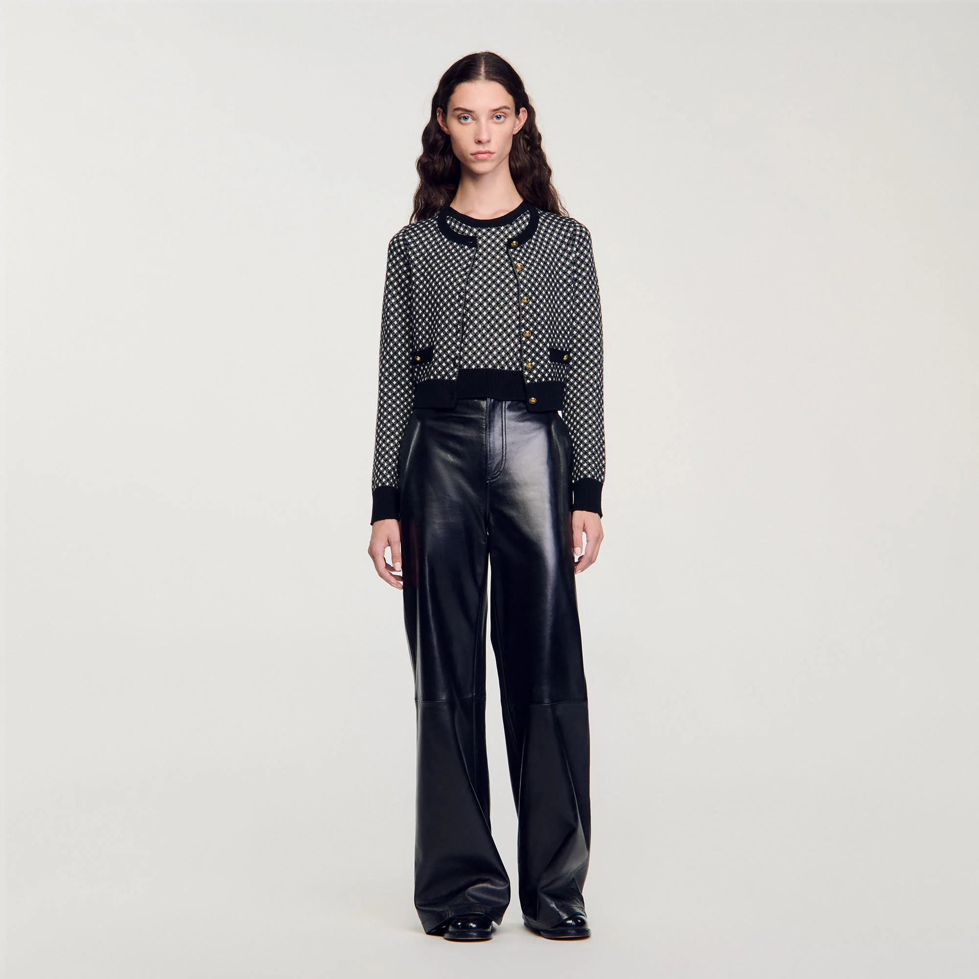 Cárdigan jacquard de cuadros