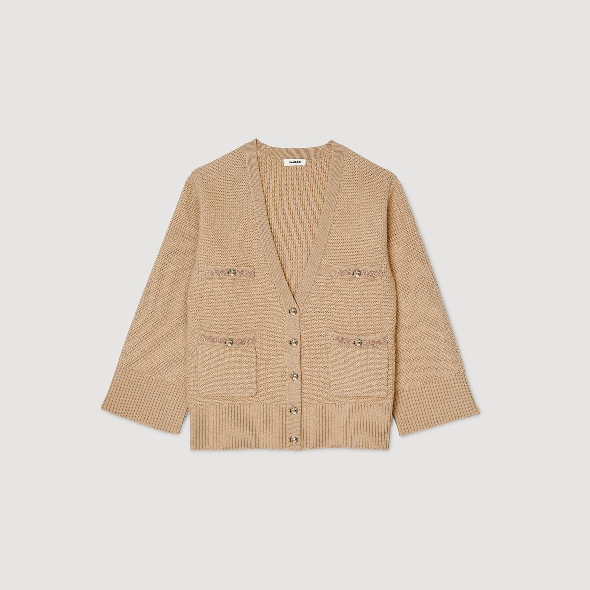 Cárdigan largo de lana - Imagen 5