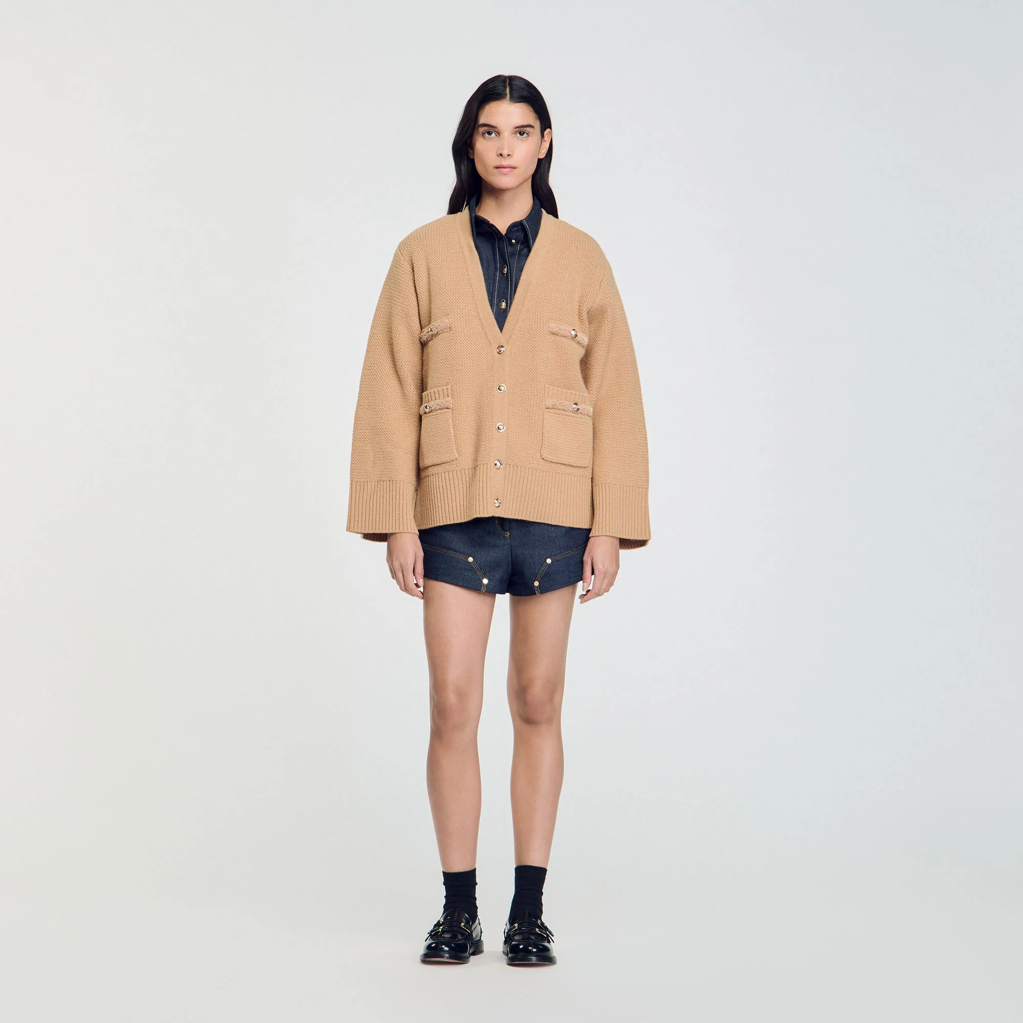 Cárdigan largo de lana - Imagen 4