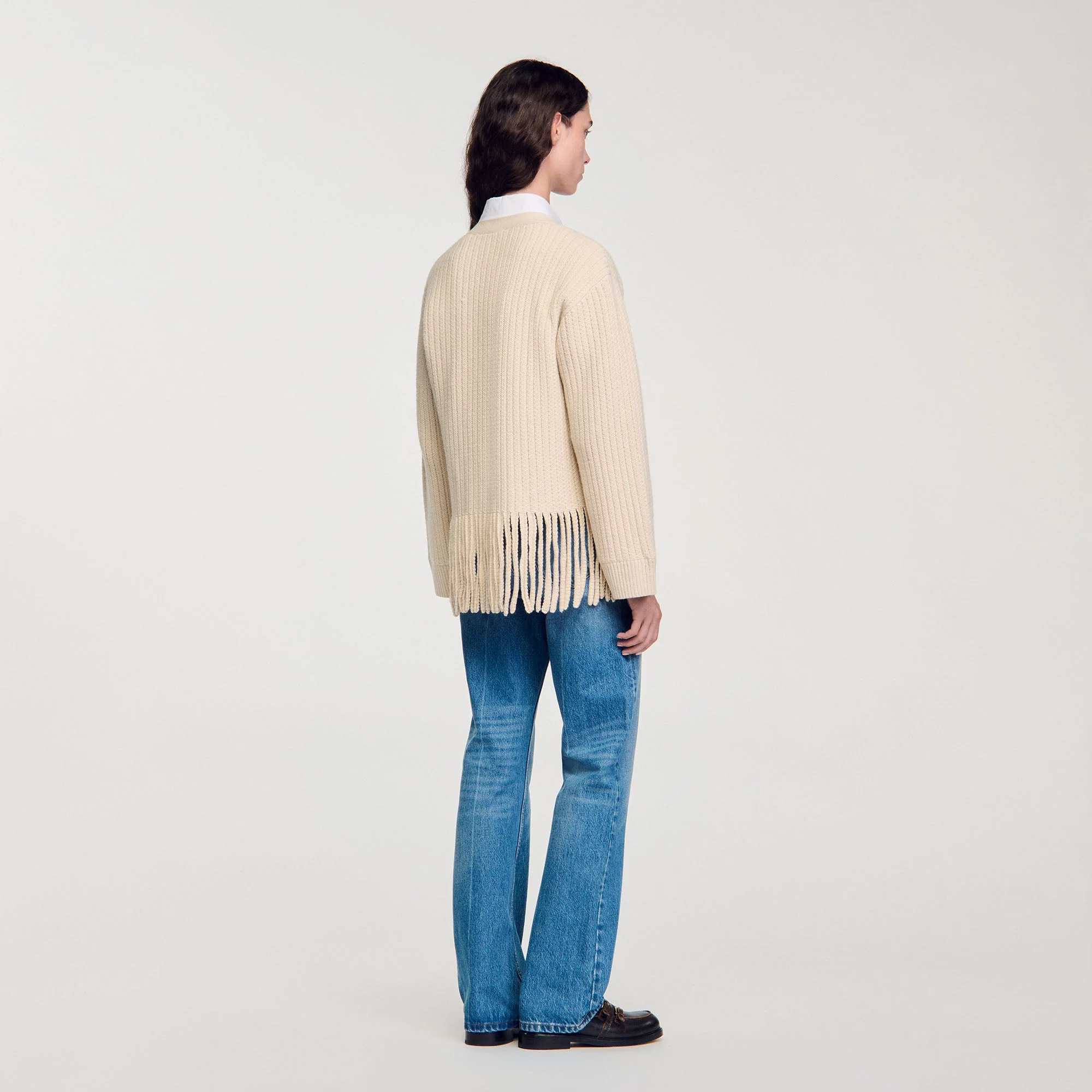Cárdigan de punto con flecos - Imagen 5