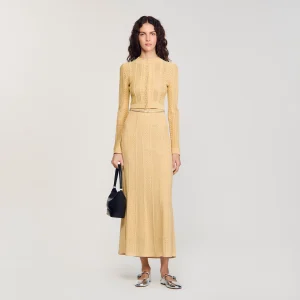 Cárdigan de punto pointelle