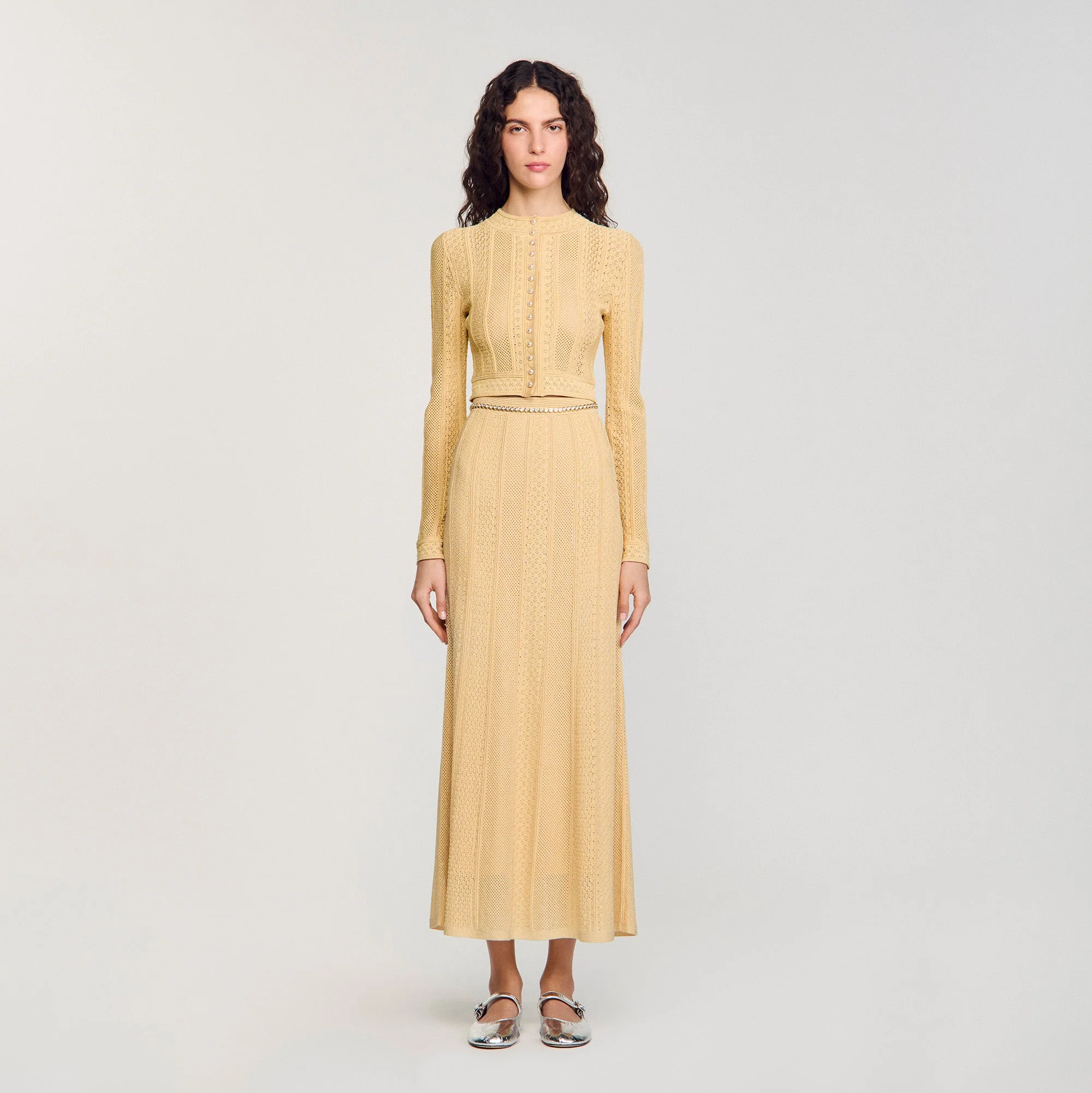 Cárdigan de punto pointelle - Imagen 3