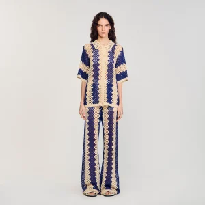 Cárdigan de punto bicolor