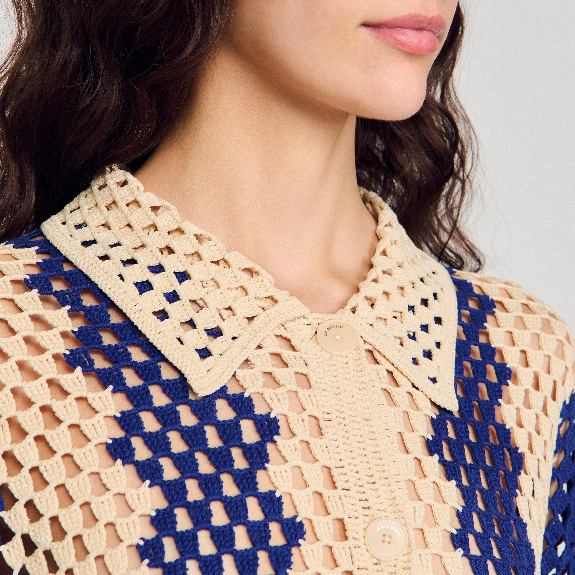 Cárdigan de punto bicolor - Imagen 3