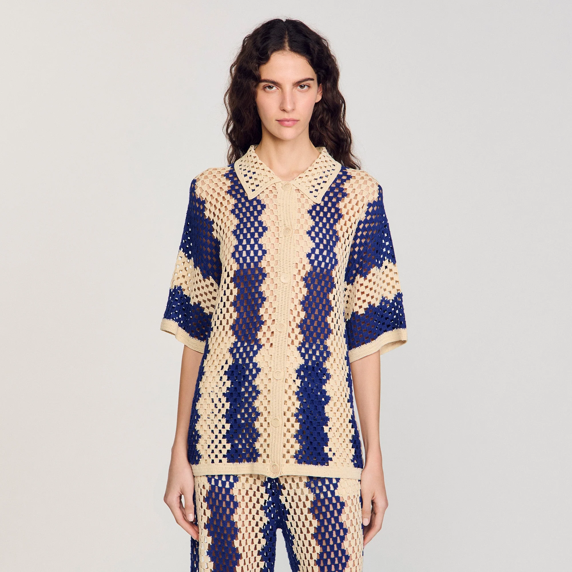 Cárdigan de punto bicolor - Imagen 5