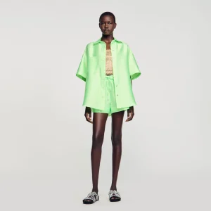 Camisa oversize satinada