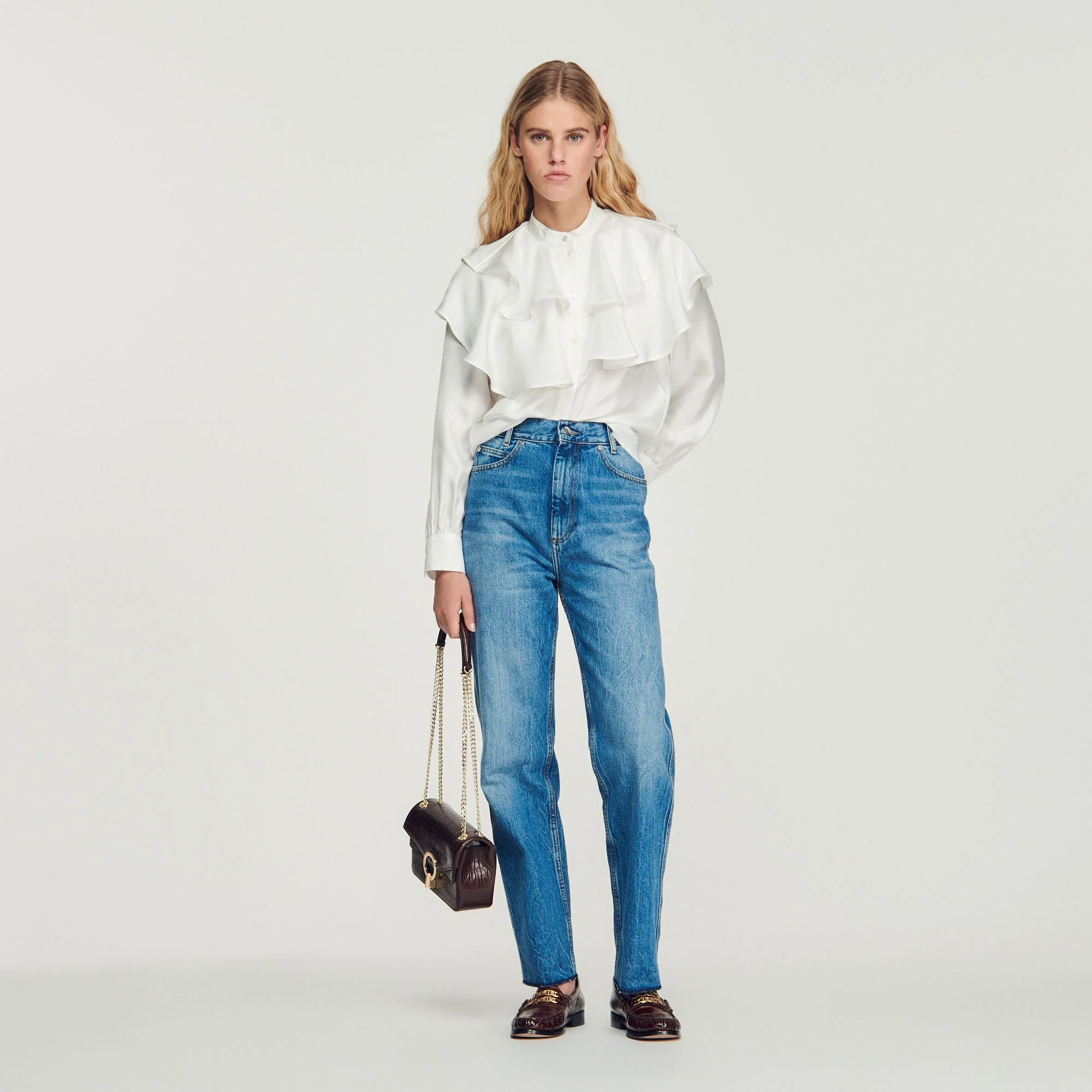 Camisa de seda con volantes - Imagen 4