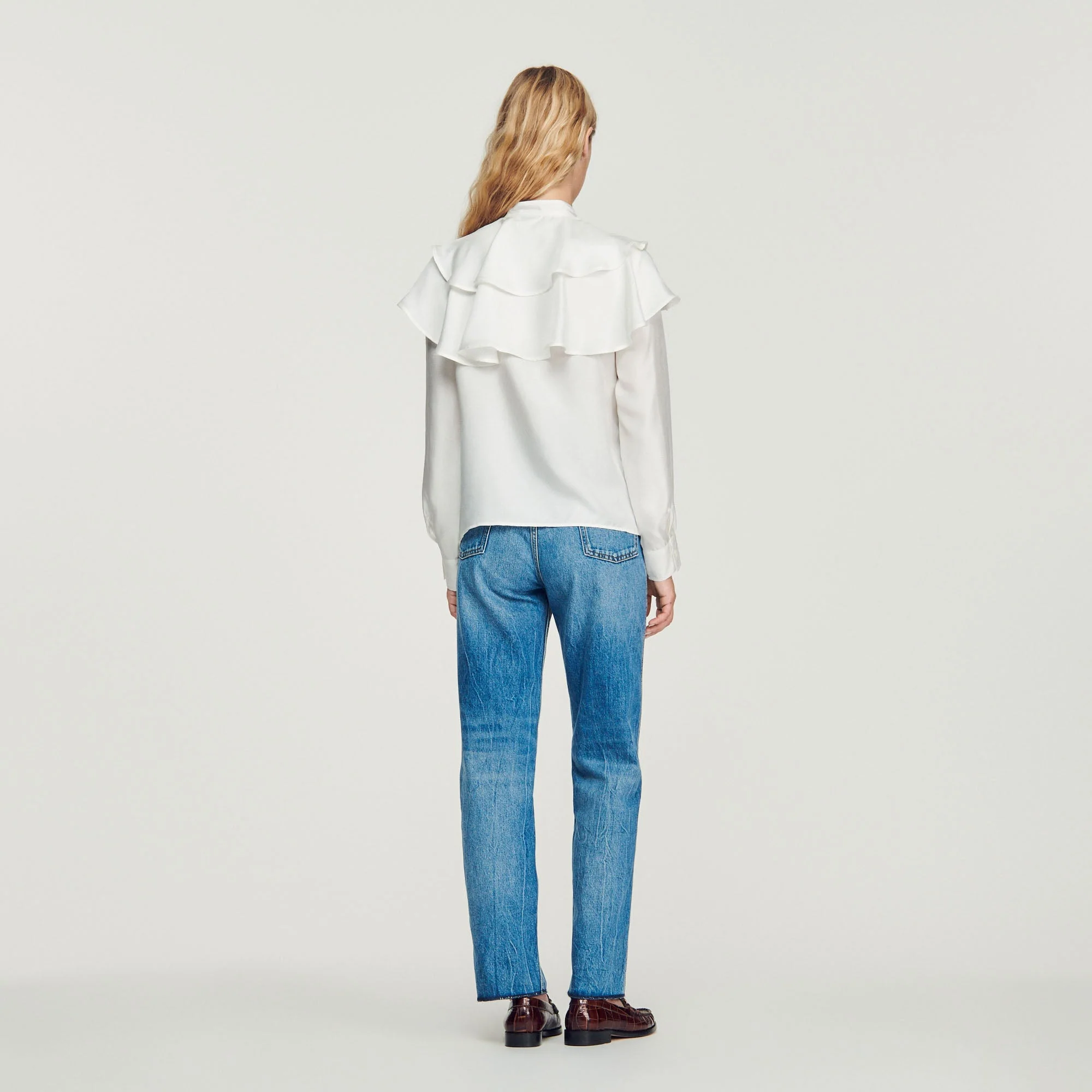 Camisa de seda con volantes - Imagen 6