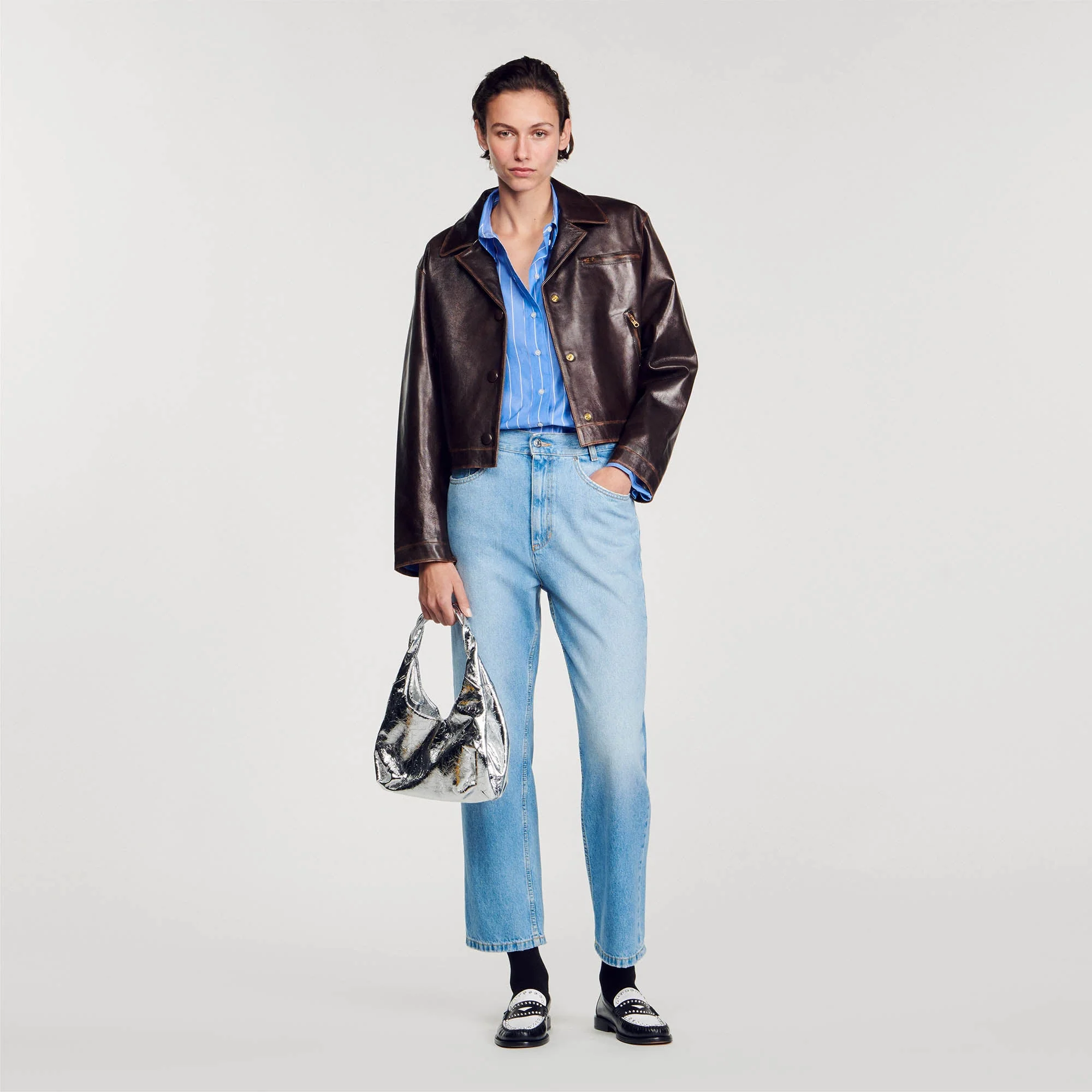 Camisa a rayas y corazón de brillantes - Imagen 7