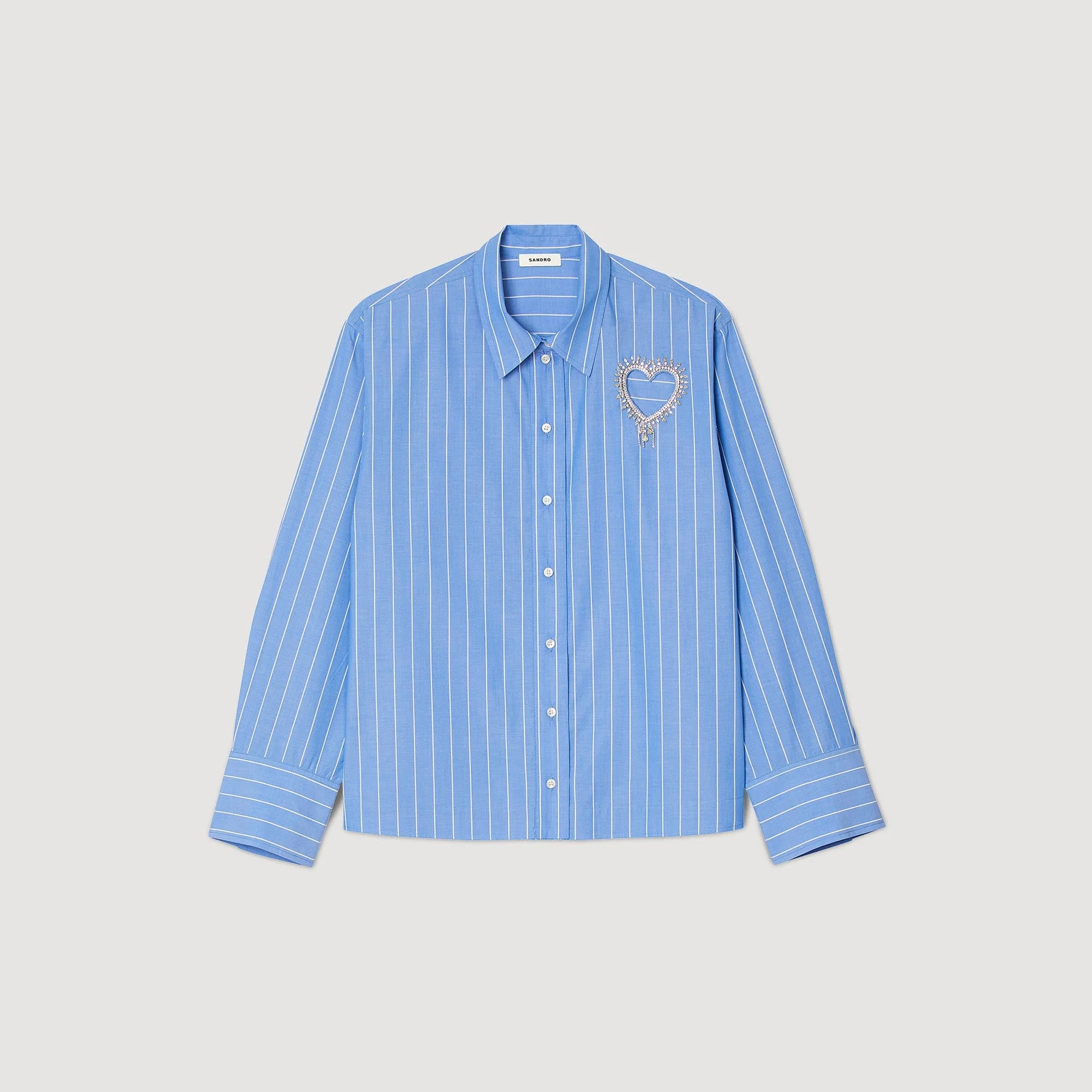 Camisa a rayas y corazón de brillantes - Imagen 6