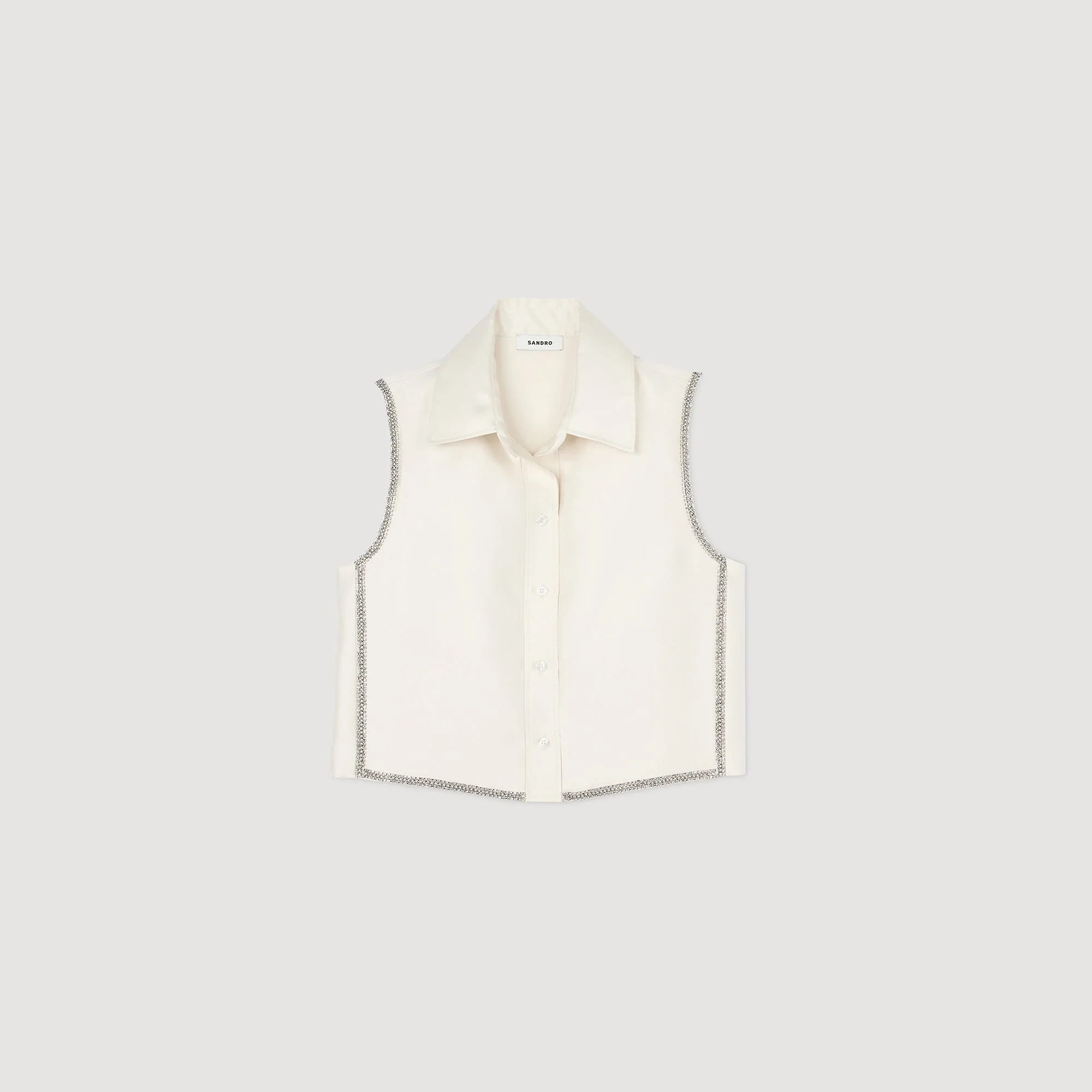 Camisa corta con brillantes - Imagen 7