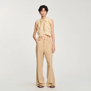 Camisa corta con volantes