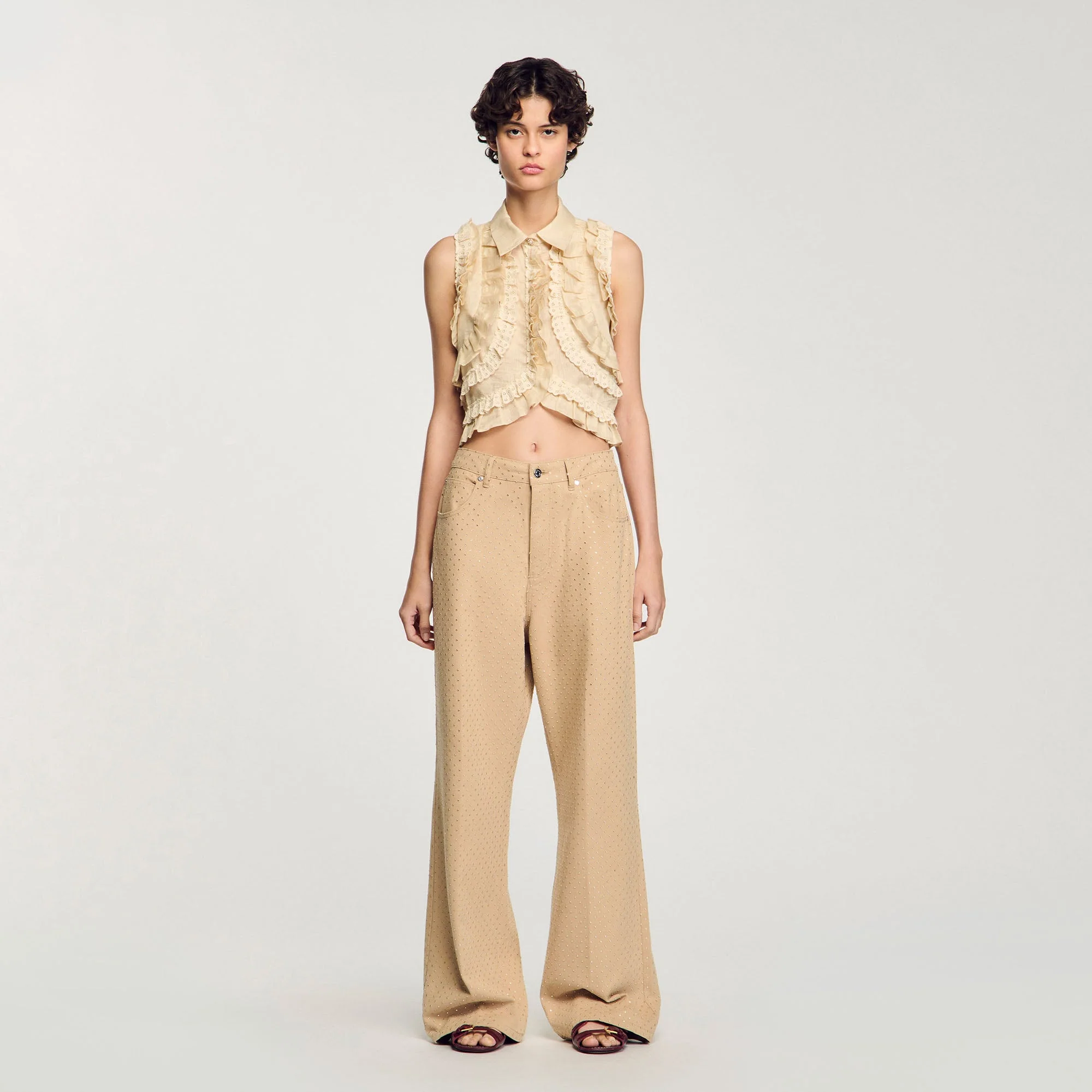 Camisa corta con volantes - Imagen 3