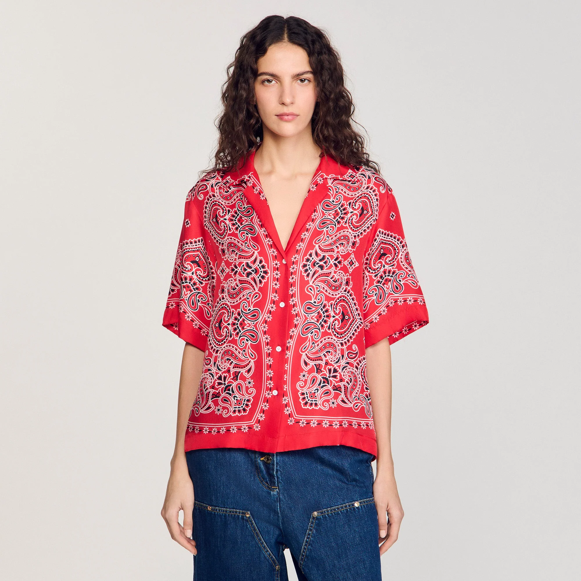 Camisa con estampado de bandana - Imagen 5