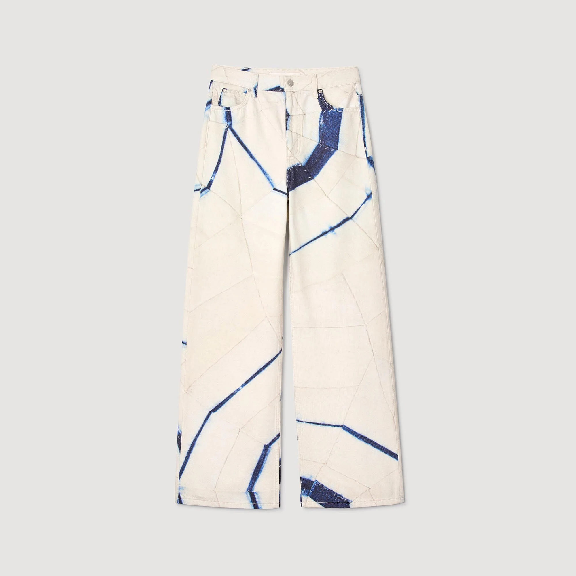 Vaquero ancho estampado a rayas - Imagen 4