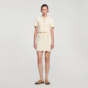 Falda corta de punto