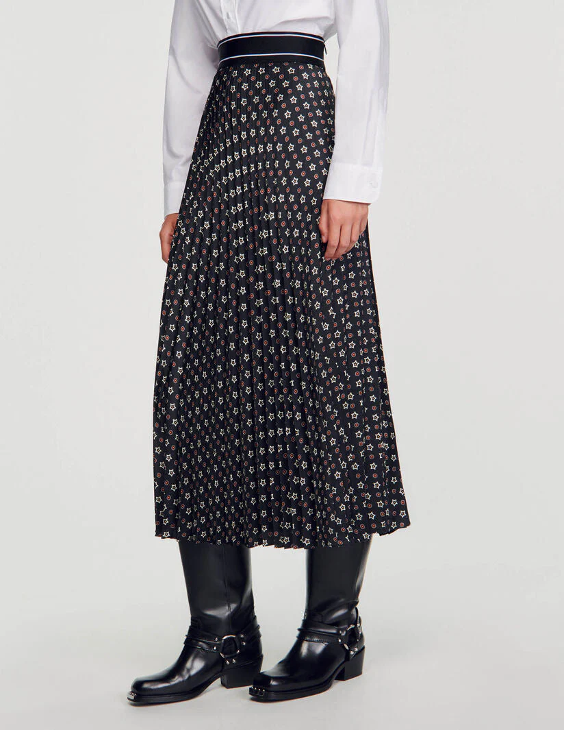 Falda larga plisada - Imagen 3