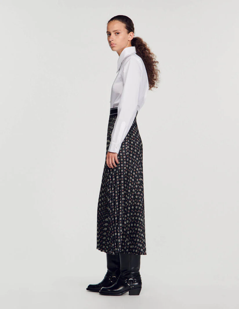 Falda larga plisada - Imagen 5