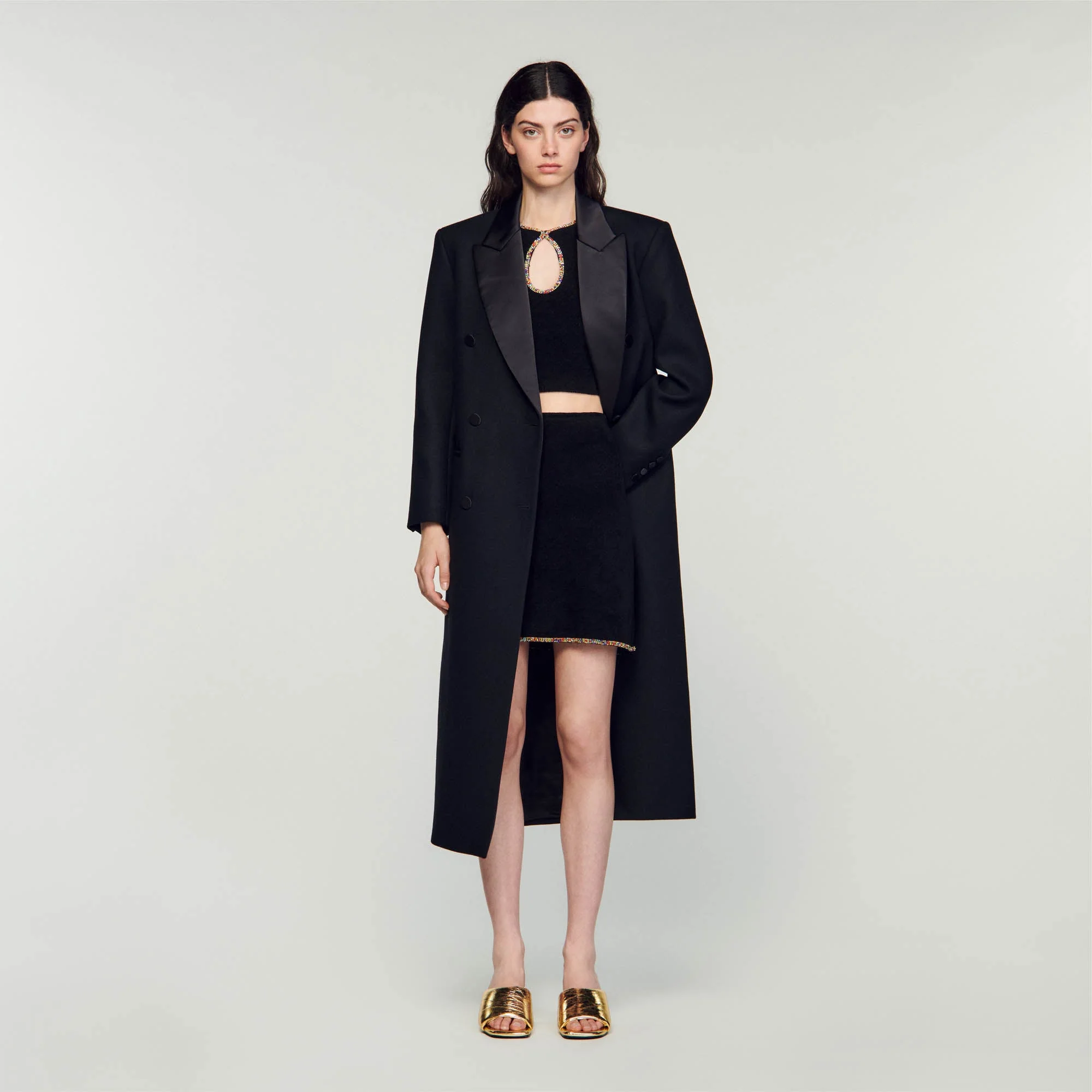 Falda corta de tejido de terciopelo - Imagen 6