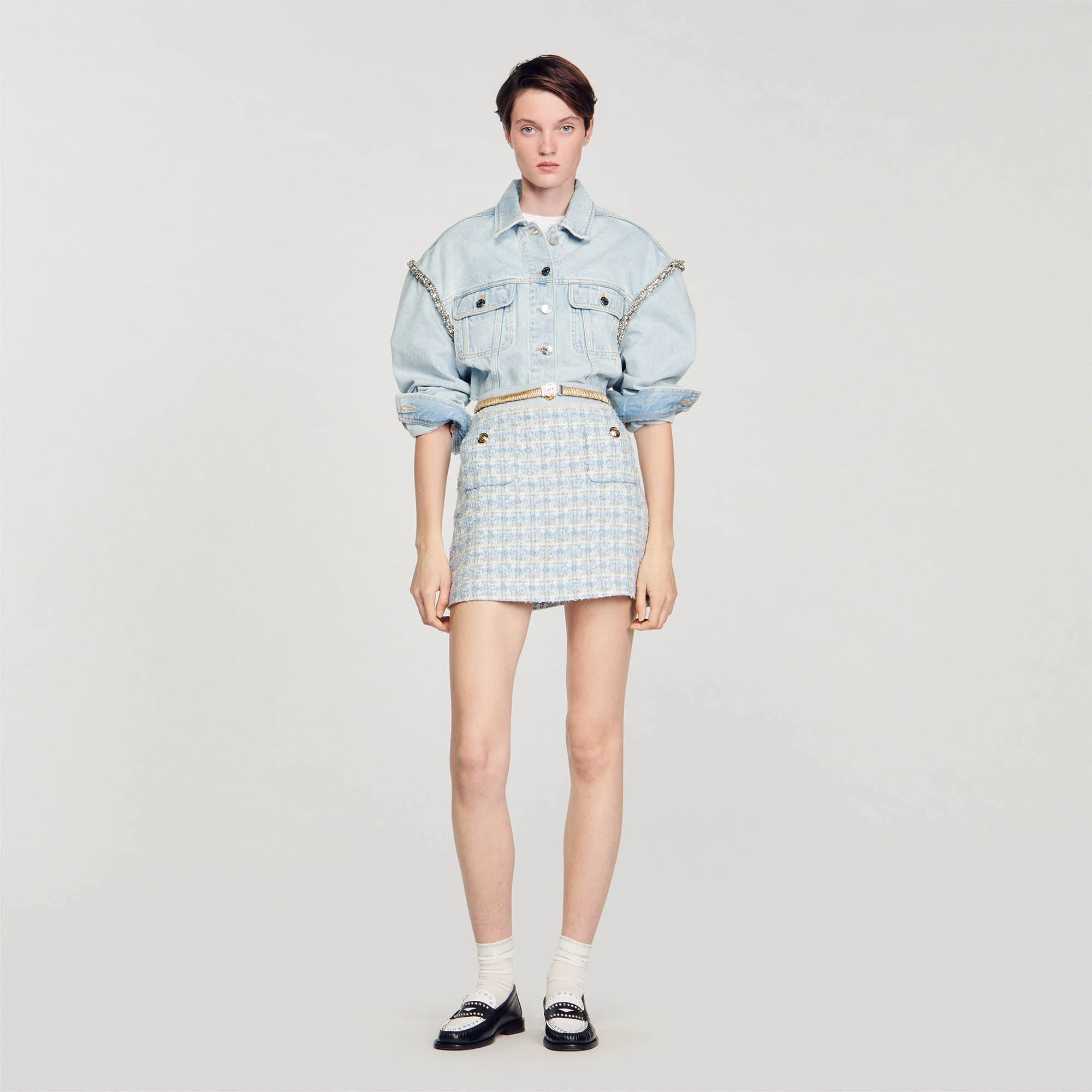 Falda corta de sarga - Imagen 7