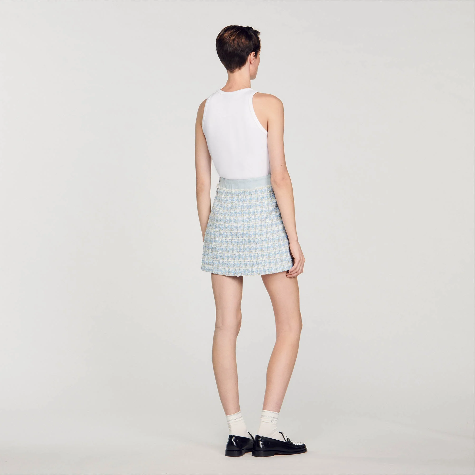 Falda corta de sarga - Imagen 5