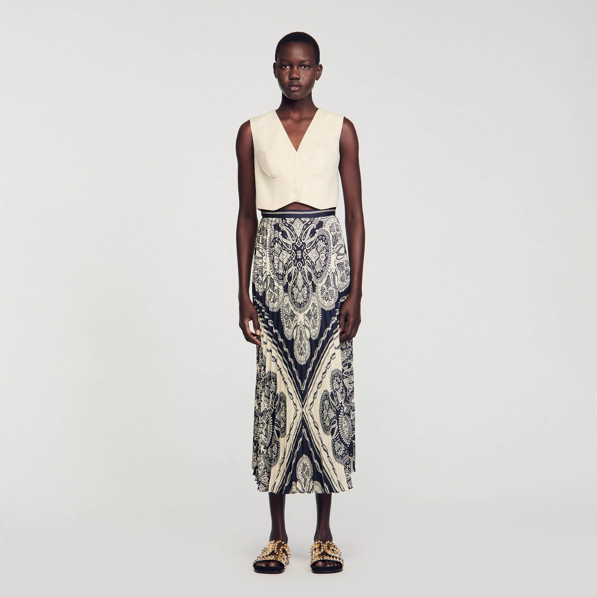 Falda larga con estampado de bandana - Imagen 6