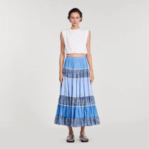 Falda larga patchwork