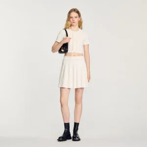 Falda de punto pointelle