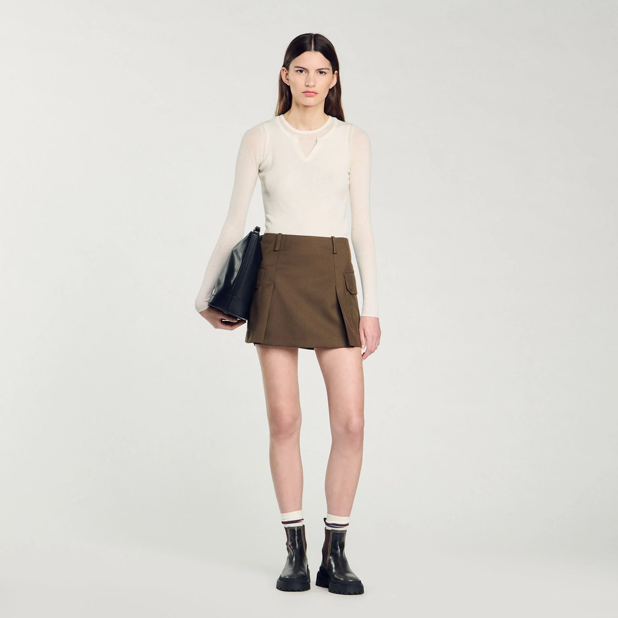 Falda corta con bolsillos - Imagen 6