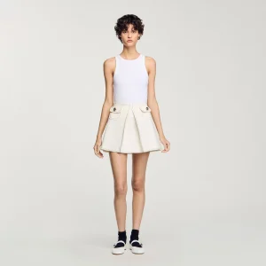 Falda corta de tablas