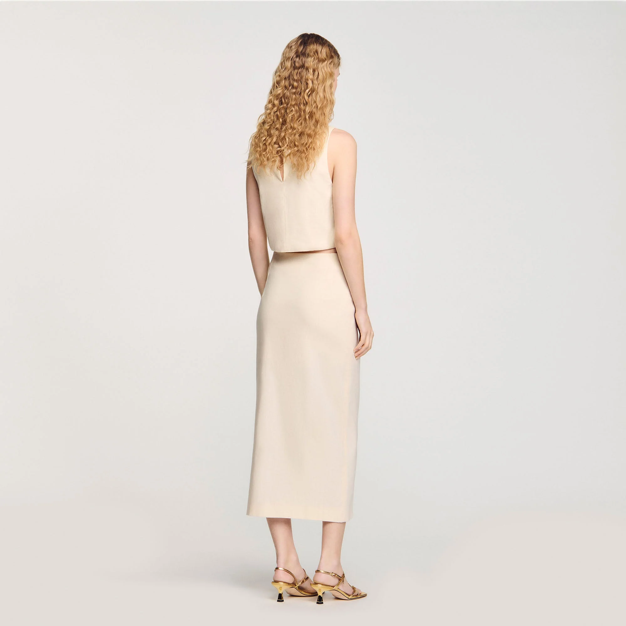 Falda larga con abertura - Imagen 5