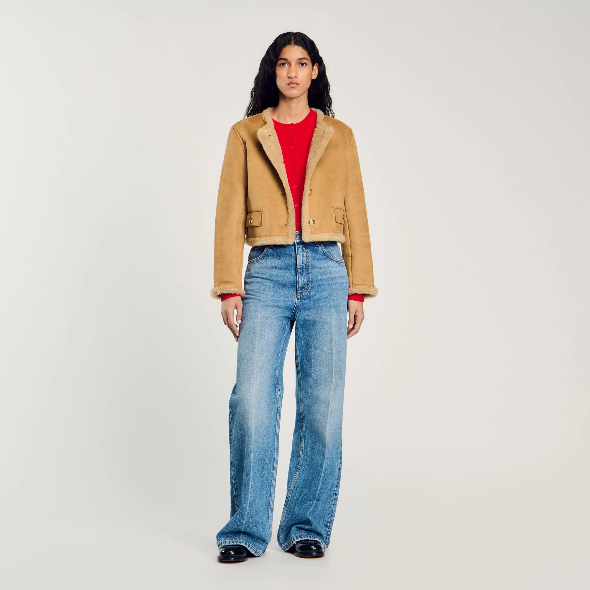 Chaqueta de pelo sintético