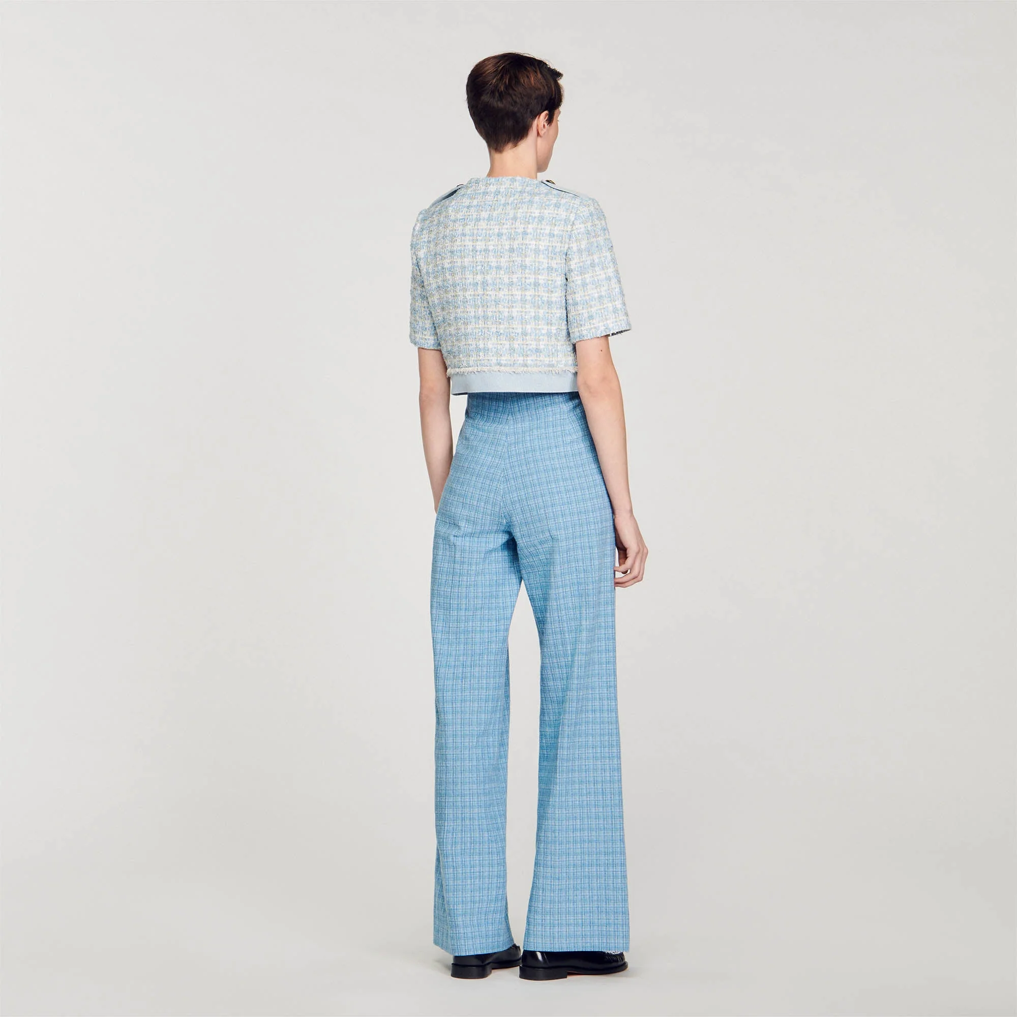 Pantalón ancho de tweed - Imagen 5