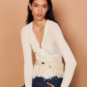 Jersey de punto pointelle con anilla