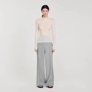 Jersey transparente con strass