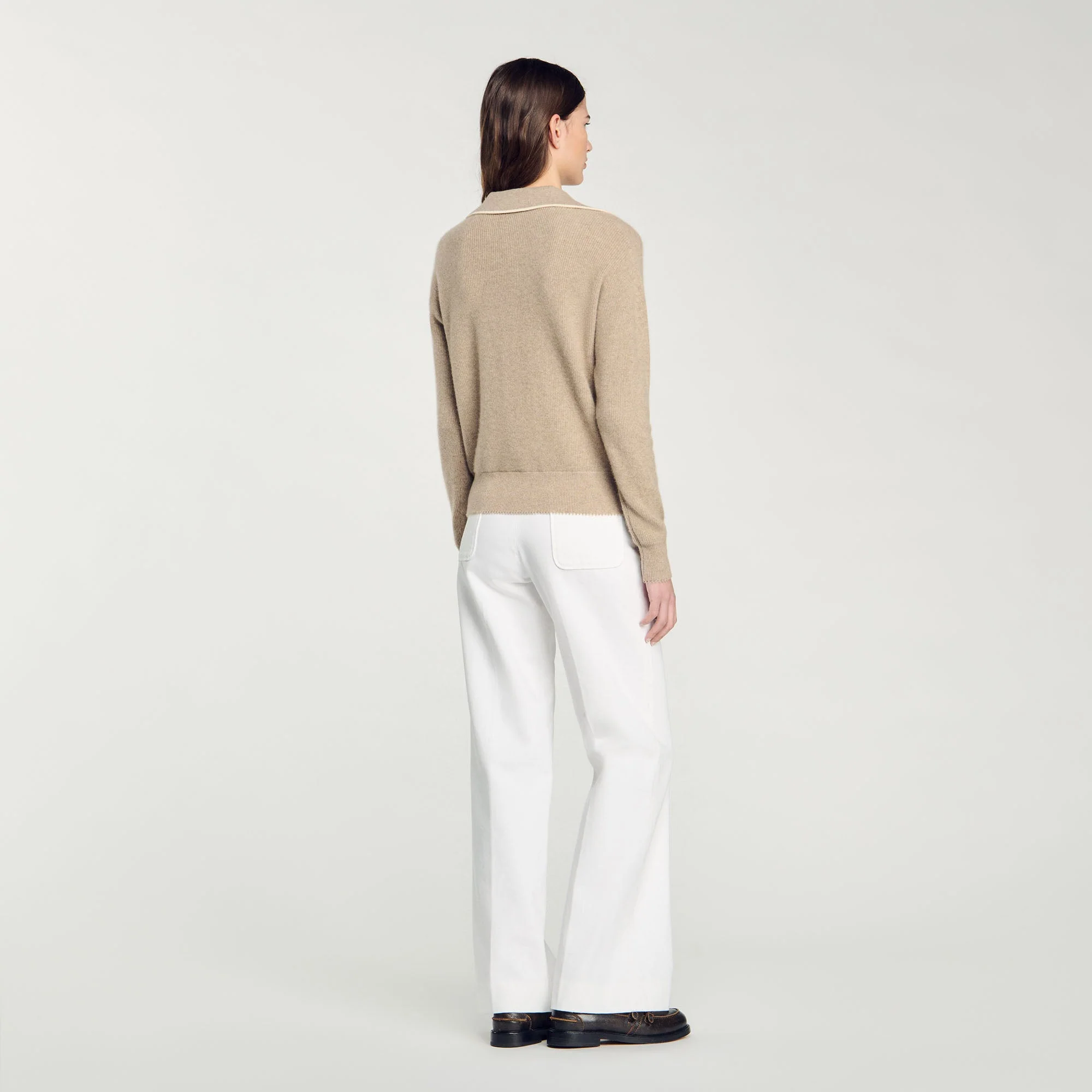 Jersey con cuello de polo abierto - Imagen 5